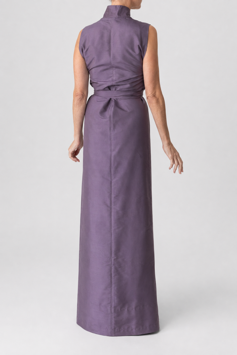 Sleeveless Open Front Dress with Belt – D1011b