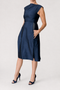 Boatneck Dress with Overskirt - D1003